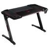 Black Gaming Desk with LED Lighting