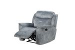 Mariana Recliner; Silver Gray Fabric