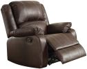 Zuriel Rocker Recliner (Motion) in Brown PU