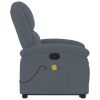 Stand up Massage Recliner Chair Dark Gray Velvet