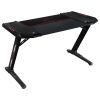 Black Gaming Desk with LED Lighting