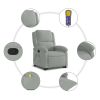 Stand up Massage Recliner Chair Light Gray Velvet