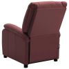 Massage Recliner Wine Red Faux Leather