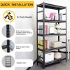 Storage Shelves 5 Tier Heavy Duty Metal Shelving Unit Adjustable Shelving Units and Storage Rack Kitchen Garage Shelf H72 * W35.4 * D15.7