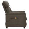 Electric Massage Recliner Dark Gray Faux Leather