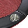 INO Design 96" Oval Red Surface Texas Holdem Casino Game Poker Table with Detachable Armrest Chip Tray