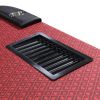 INO Design 96" Oval Red Surface Texas Holdem Casino Game Poker Table with Detachable Armrest Chip Tray