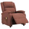 Massage Recliner Brown Fabric