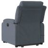 Electric Stand up Massage Recliner Chair Dark Gray Velvet