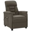 Electric Massage Recliner Dark Gray Faux Leather