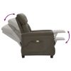 Electric Massage Recliner Dark Gray Faux Leather