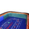 INO Design 136" 12 Feet Deluxe Craps Dice BLUE Felt Luxury Casino Game Poker Table With Diamond Pyramid Bumper Rubber