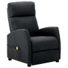 Electric Massage Recliner Dark Gray Fabric