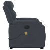 Electric Stand up Massage Recliner Chair Dark Gray Velvet