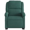 Electric Stand up Massage Recliner Chair Dark Green Velvet