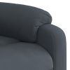 Electric Stand up Massage Recliner Chair Dark Gray Velvet