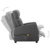 Electric Massage Recliner Light Gray Fabric