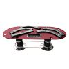 INO Design 96" Oval Red Surface Texas Holdem Casino Game Poker Table with Detachable Armrest Chip Tray