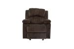 Motion Recliner Chair 1pc Rocker Recliner Couch Living Room Furniture Chocolate Padded Suede Metal Reclining