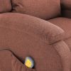 Massage Recliner Brown Fabric