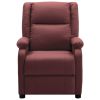 Massage Recliner Wine Red Faux Leather