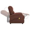 Massage Recliner Brown Fabric