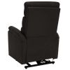 Power Lift Massage Recliner Dark Brown Fabric