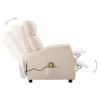 Electric Massage Recliner Cream Fabric