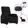 Electric Stand up Massage Recliner Chair Black Microfiber Fabric