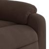 Electric Stand up Massage Recliner Chair Brown Microfiber Fabric