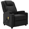 Massage Recliner Black Faux Leather