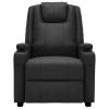 Massage Recliner Black Faux Leather