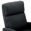 Electric Massage Recliner Dark Gray Fabric