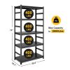 Storage Shelves 5 Tier Heavy Duty Metal Shelving Unit Adjustable Shelving Units and Storage Rack Kitchen Garage Shelf H72 * W35.4 * D15.7