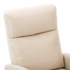 Electric Massage Recliner Cream Fabric