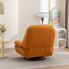 Smart Power Recliner Sofa USB Charger With Bluetooth Swivel Single Chair with Voice Control Gaming Sleeping working Hidden Arm Storage (Orange)