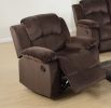 Motion Recliner Chair 1pc Rocker Recliner Couch Living Room Furniture Chocolate Padded Suede Metal Reclining