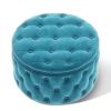 29.5"Wide Classic Button Tufted Velvet Round Ottoman With Storage Living Room Footrest