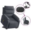 Electric Stand up Massage Recliner Chair Dark Gray Velvet