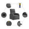 Electric Stand up Massage Recliner Chair Dark Gray Microfiber Fabric