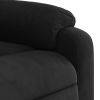 Electric Stand up Massage Recliner Chair Black Microfiber Fabric