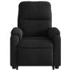 Electric Stand up Massage Recliner Chair Black Microfiber Fabric