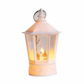 Vintage Decorative Lanterns Led Pumpkin Lantern for Halloween Christmas (Color: White)