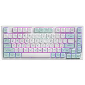 YUNZII YZ75 75% Hot Swappable Wireless Gaming Mechanical Keyboard, RGB Backlights, BT5.0/2.4G/USB-C, Dye Sub PBT Keycaps for Linux/Win/Mac (Color: mint)