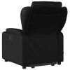 Stand up Massage Recliner Chair Black Faux Leather