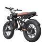 GT02 Pro Fat Tires Off Road Electric Bike 1400W Powerful Motor 7 Speed Gears Black Version