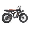 GT02 Pro Fat Tires Off Road Electric Bike 1400W Powerful Motor 7 Speed Gears Black Version