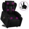 Stand up Massage Recliner Chair Black Faux Leather