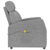 Massage Recliner Light Gray Fabric