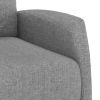 Massage Recliner Light Gray Fabric